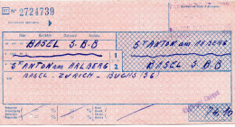 Billet De Chemin De Fer Pour Aller De Basel à St-Anton Arlberg Et Retour - Europe