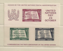 N.U. NEW YORK   ( NUNY - 17 )    1955    N° YVERT ET TELLIER    N° 1    N** - Blocks & Sheetlets