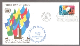 United Nations - SOJEX 1975 Atlantic City - Postmarked Honoring United Nations Correspondents - Lettres & Documents