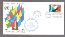 United Nations - Y-PEX 1975 Manchester, New Hampshire - Postmarked Honoring United Nations Correspondents - Cartas & Documentos