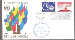 United Nations - WESTPEX 1975 San Francisco, California - Postmarked Honoring United Nations Correspondents - Cartas & Documentos