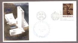 United Nations - CSPM 1973 Weston, Massachusetts - Postmarked IMO WMO Meteorological Progress 1873-1973 - Lettres & Documents