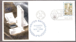 United Nations - INJUNPEX 1974 - New York, New York - Postmarked International Law Commission - Storia Postale