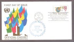 United Nations - EBPEX 1974 - E. Brunswick, New Jersey - Postmarked United Nations Peace-Keeping Operations - Cartas & Documentos