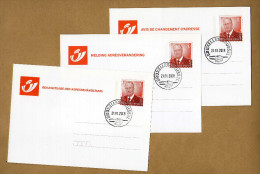 Carte Entier Postal Avis Changement Adresse Bruxelles Brussel - Addr. Chang.