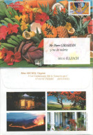 FRANCE REUNION Lettre Brief Cover Illustration Fruits De La Réunion Et Paysages Au Dos 2006 - Lettres & Documents
