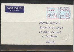 YUGOSLAVIA Brief Postal History Envelope Air Mail YU 004 ATM Automatic Stamps - Briefe U. Dokumente