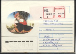 YUGOSLAVIA Brief Postal History Envelope YU 030 ATM Automatic Stamps - Briefe U. Dokumente