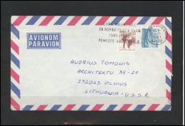 YUGOSLAVIA Brief Postal History Envelope Air Mail YU 034 Ship Postmann Against Cancer - Briefe U. Dokumente