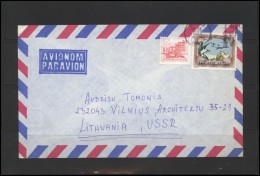 YUGOSLAVIA Brief Postal History Envelope Air Mail YU 035 Plane Aviation Birds Eagle Tractor - Covers & Documents