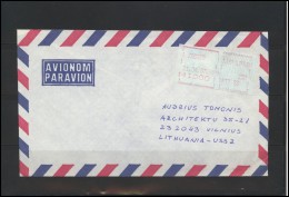 YUGOSLAVIA Brief Postal History Envelope Air Mail YU 042 ATM Automatic Stamps - Covers & Documents