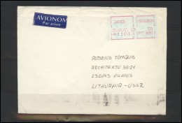 YUGOSLAVIA Brief Postal History Envelope Air Mail YU 053 ATM Automatic Stamps - Briefe U. Dokumente