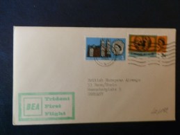 42/192   LETTRE  G.B. TO GERMANY  1° FLIGHT  BEA - Covers & Documents