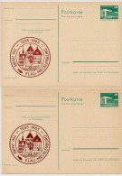 DDR P84-16a-85 C117-a 2 Postkarten Zudruck 750 J. PLAU 1985 - Cartes Postales Privées - Neuves