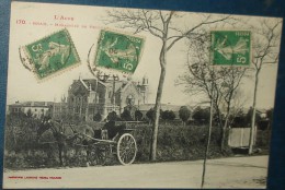 BRAM.Monastére De Prouilhe.Cpa,voyagé,be,attelage - Bram