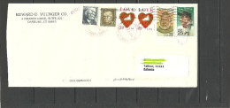 USA 2014 Cover With Several Stamps Hemingway Gehrig Marshall Etc To ESTONIA Estland Estonie 2014 - 2011-...