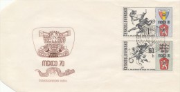 Czechoslovakia / First Day Cover (1970/19 C) Bratislava (1): IX. FIFA World Cup - Mexico 70 (1Kcs + 60h) - 1970 – Mexico