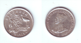 Australia 6 Pence 1925 - Sixpence