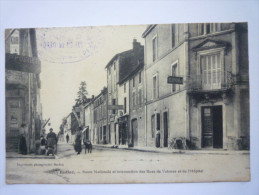 RUFFEC  (Charente)  :  Route Nationale Et Intersection Des  Rues De Valence Et De L'Hôpital - Ruffec