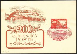 Yugoslavia 1953, Illustrated Card "200 Years Of Postoffice In Petrovaradin" W./ Special Postmark "Petrovaradin",ref.bbzg - Lettres & Documents