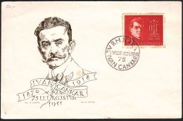 Yugoslavia 1951, Illustrated Cover "Ivan Cankar" W./postmark "Vrhnika", Ref.bbzg - Lettres & Documents