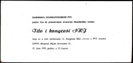 Yugoslavia 1978, Invitation For Philatelic Exhibition "Tito And Congress SKJ" In Belgrade, Ref.bbzg - Lettres & Documents