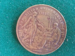 Exposition Universelle Liege, 1905 (A. Michaux), 10 Gram (medailles0207) - Andere & Zonder Classificatie
