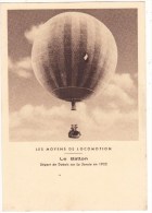 LES  MOYENS  DE  LOCOMOTION   -  Le  Ballon.  Départ  De  Dubois  Sur  La  Savoie  En  1922 - Fesselballons