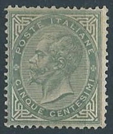 1863-65 REGNO EFFIGIE 5 CENT GOMMA NON ORIGINALE - ED370 - Mint/hinged
