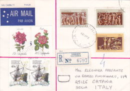 Australia 1982 Registered Cover From Niddrie To Catania, Italy - Lettres & Documents