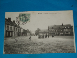 41)  Droué -  Place Du Marché Et Rue Saint-nicolas   - Année 1907 - EDIT - - Droue