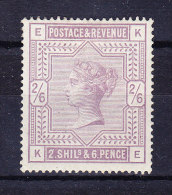 1883/84 SG 178 * Queen Victoria 2/6 D. Lilac - Unused Stamps