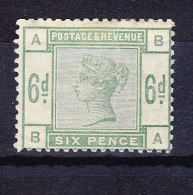 1883 SG 194 * Queen Victoria 6 D. Green - Unused Stamps