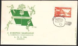 Yugoslavia 1960, Illustrated Cover "European Championship In Table Tennis 1960" W./ Special Postmark "Zagreb", Ref.bbzg - Briefe U. Dokumente