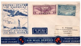 1939, LETTRE USA,  FIRST FLY COVER, AIR MAIL SERVICE TRANS-ATLANTIC/3547 - 1c. 1918-1940 Briefe U. Dokumente