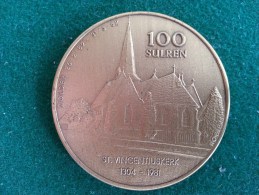 100 Sulren, St. Vincentiuskerk, Zolder, 1982, 16 Gram (medailles0290) - Autres & Non Classés