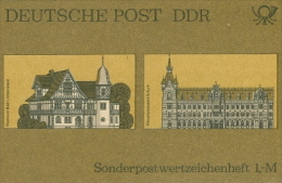 DDR Sondermarkenheftchen SMHD 21 A Postämter Erfurt Bad Liebenstein Berlin Dresden Ohne Briefmarken - Markenheftchen