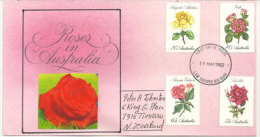 Roses D´Australie, Belle Lettre Adressée En Nouvelle-Zélande. Oblit. FDI  De Morphett Vale (South-Australia) 1982 - Storia Postale
