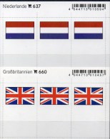 In Farbe 2x3 Flaggen-Sticker Niederland+Britain 7€ Kennzeichnung Alben Buch Sammlungen LINDNER 637+660 Flag Nederland UK - Sonstige & Ohne Zuordnung