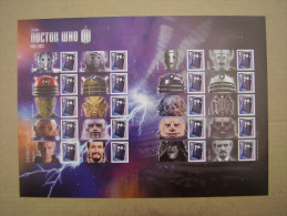 GB 2013 "LABEL SHEET" Issued 26th.March For 50TH.Anniversary Of The DOCTOR WHO (TV Programe) MNH. - Feuilles, Planches  Et Multiples