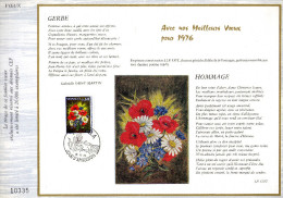 Feuillet Tirage Limité CEF Fleurs Bouquet Gerbe Voeux - Cartoline Maximum