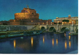 Rome, Le Pont Et Le Château San Angelo  La Nuit - Castel Sant'Angelo