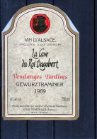 GEWURZTRAMINER - Vendanges Tardives 1989  (Etiquette Collée Sur Feuille D´expo) - Gewurztraminer