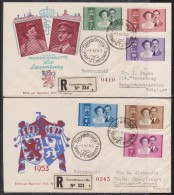 LUXEMBOURG  2 FDC.  1953  POUR LA FRANCE ET BELGIQUE  Réf  6821 - Andere & Zonder Classificatie