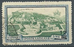 1945-46 VATICANO USATO ESPRESSO SOPRASTAMPATO 12 SU 5 LIRE - EDV11 - Gebraucht