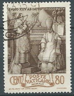 1943 VATICANO USATO EPISCOPATO PIO XII 80 CENT - EDV11 - Gebraucht