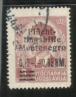 MONTENEGRO 1944 OCCUPAZIONE TEDESCA SOPRASTAMPATO MARCHI TEDESCHI  0,15 + 0,85 SU 3 D TIMBRATO USED - Occ. Allemande: Montenegro