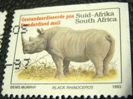 South Africa 1993 Endangered Animals Diceros Bicornis 45c - Used - Usati