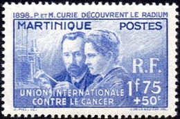 Pierre Et Marie Curie Détail De La Série ** Martinique N° 167 - Recherche Sur Le Cancer - 1938 Pierre Et Marie Curie