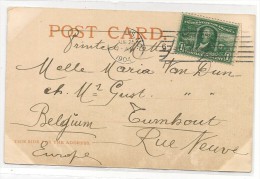 US - Vf  LOUISIANA PURCHASE EXPOSITION Sc. # 323 On 1904 POSTCARD From The Exposition To BELGIUM -COMM CANCEL -see SCAN - Covers & Documents